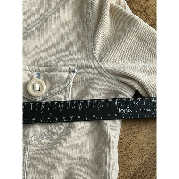 PLUGG Corduroy Jacket Fitted 3 Button Front Woman’s Size Medium office siren - Picture 10 of 11